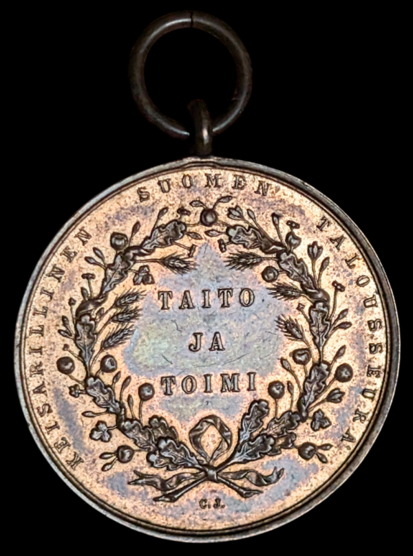 Aleksanteri III (1881-1894) Suomen talousseuran ansiomitali - Image 2