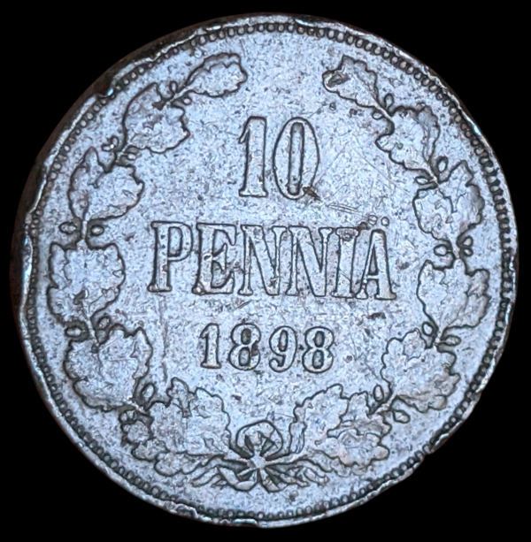 10 Penniä 1898