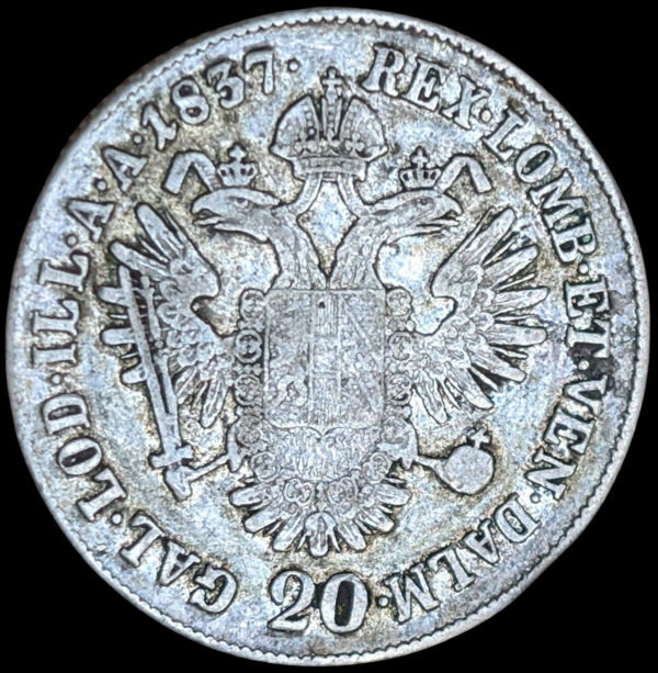 Itävalta 20 Kreuzer 1837 E