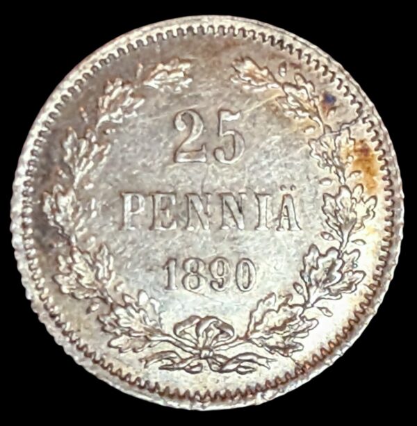 25 Penniä 1890 L