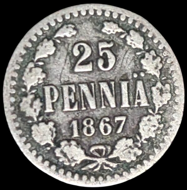 25 Penniä 1867 s