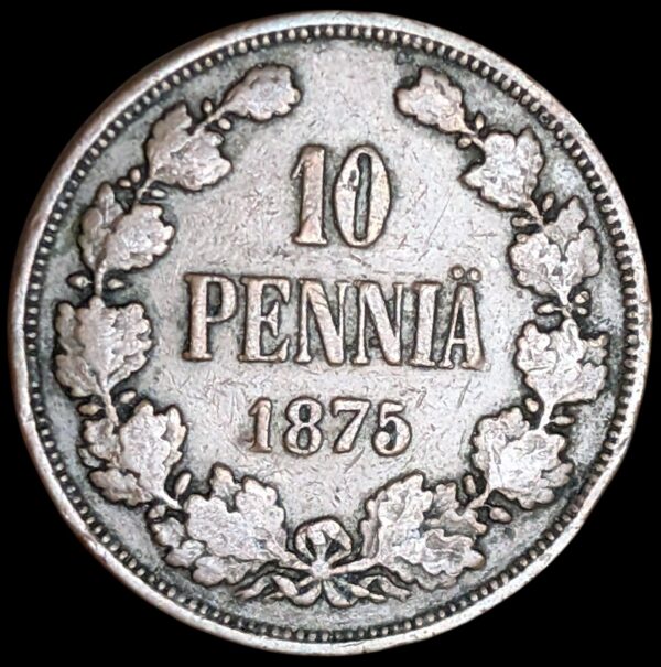 10 Penniä 1875