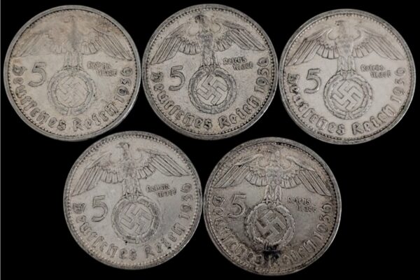 Saksa, 5 Reichsmark 1936, 5kpl