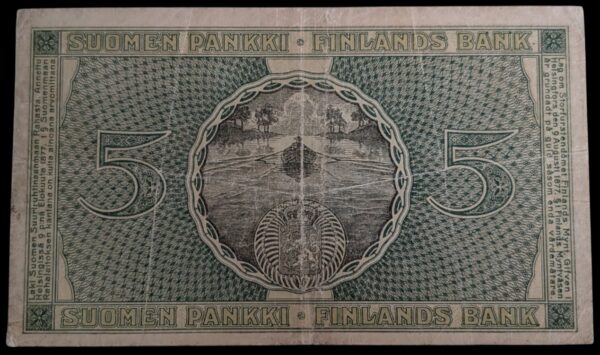 5 Markkaa 1918 0899348 Järnefelt – Hisinger Jägerskiöld - Image 2