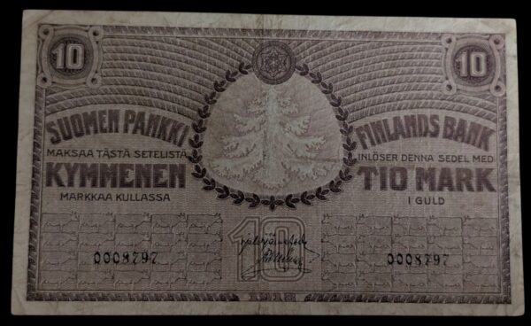 10 Markkaa 1918 0008797 Järnefelt - Müller