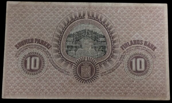 10 Markkaa 1918 0008797 Järnefelt - Müller - Image 2