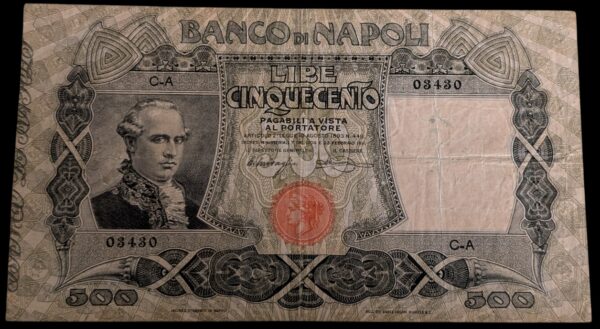 Italia, Banco di Napoli 500 Lire 1911