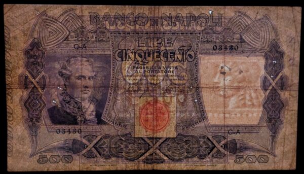 Italia, Banco di Napoli 500 Lire 1911 - Image 3