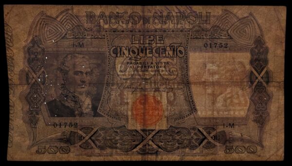 Italia, Banco di Napoli 500 Lire 1919 - Image 3