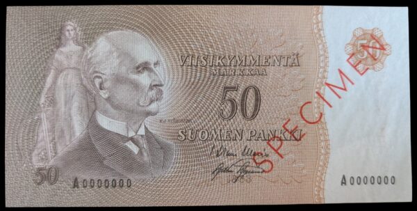 Finland 1963 50 Markkaa SPECIMEN