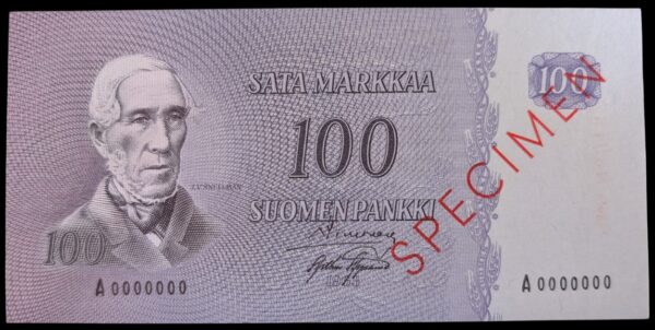 Finland 1963 100 Markkaa SPECIMEN