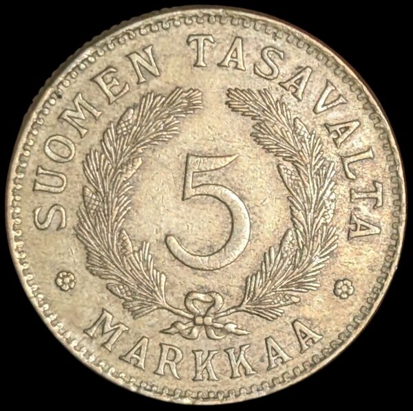 Finland 1928 s 5 Markkaa - Image 2
