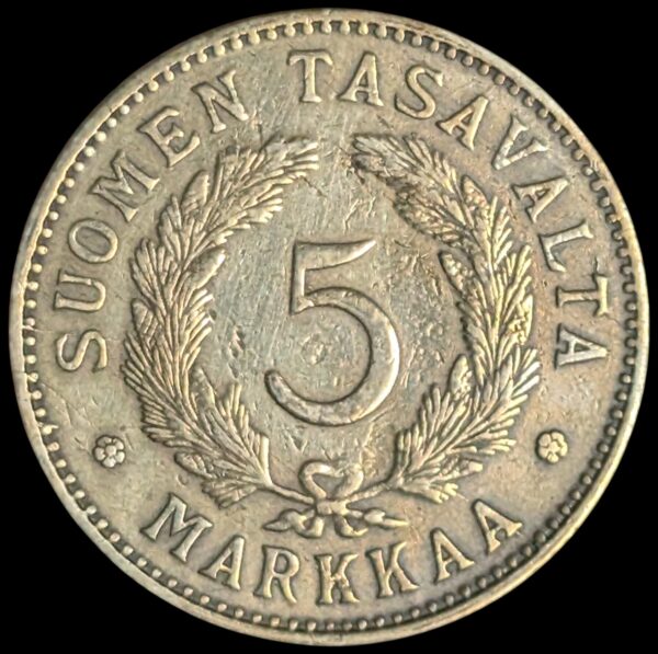 Finland 1929 s 5 Markkaa - Image 2