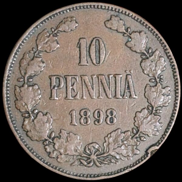 Finland 1898 10 Pennia