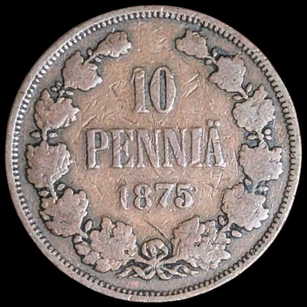 Finland 10 Pennia 1875