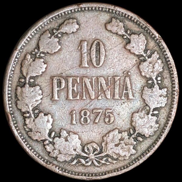 10 Penniä 1875