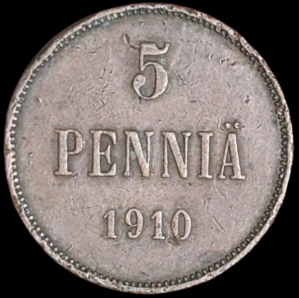 5 Penniä 1910