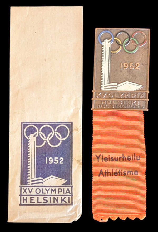 Toimitsijamerkki pronssi Helsingin Olympialaiset 1952, Yleisurheilu - Image 2