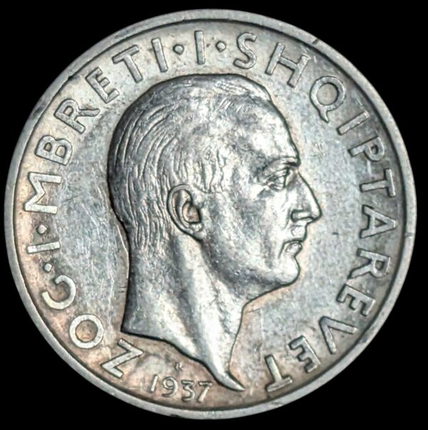 Albania 1 Frang 1937 - Image 2