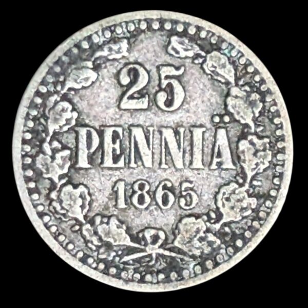 25 Penniä 1865 S