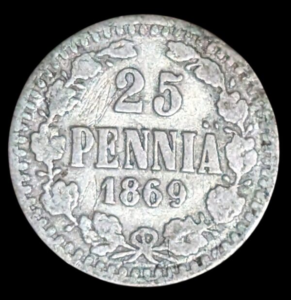 25 Penniä 1869 S