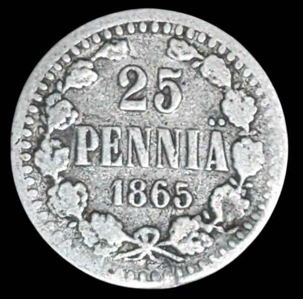 25 Penniä 1865 S