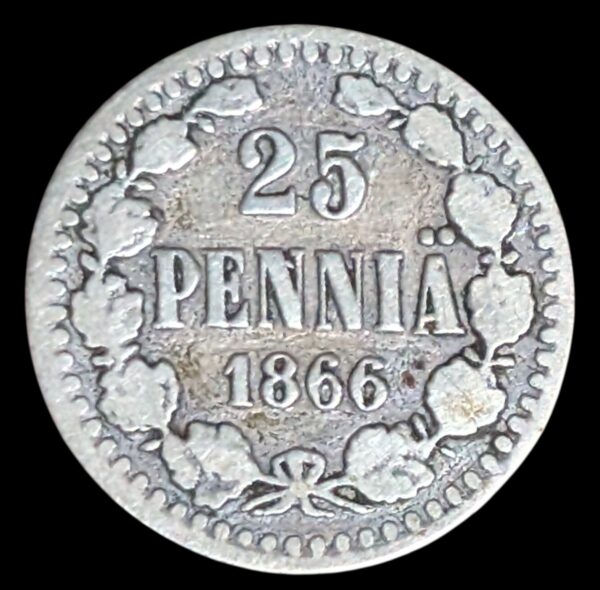 25 Penniä 1866 S