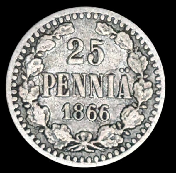 25 Penniä 1866 S