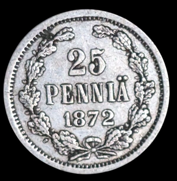 25 Penniä 1872 S
