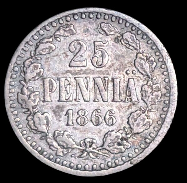 25 Penniä 1866 S