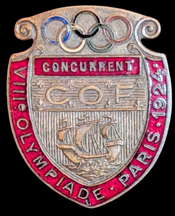 1924 Paris Olympic Games Competitor's Badge