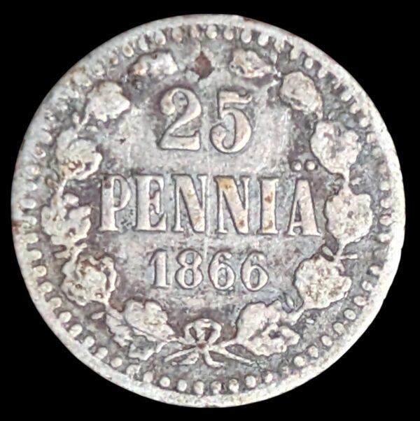 25 Penniä 1866 S