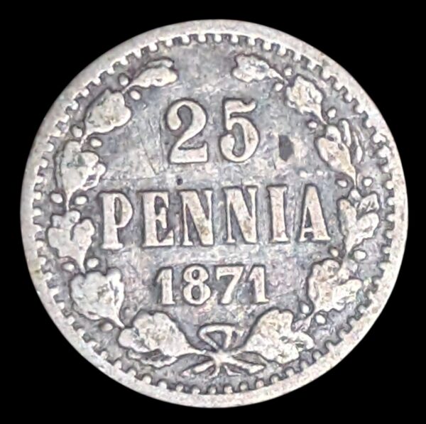 25 Penniä 1871 S