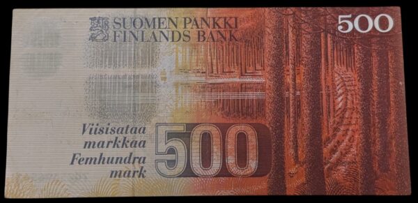 Finland 1986 500 Markkaa Litt. A 7025596541 Ollila – Hämäläinen - Image 2