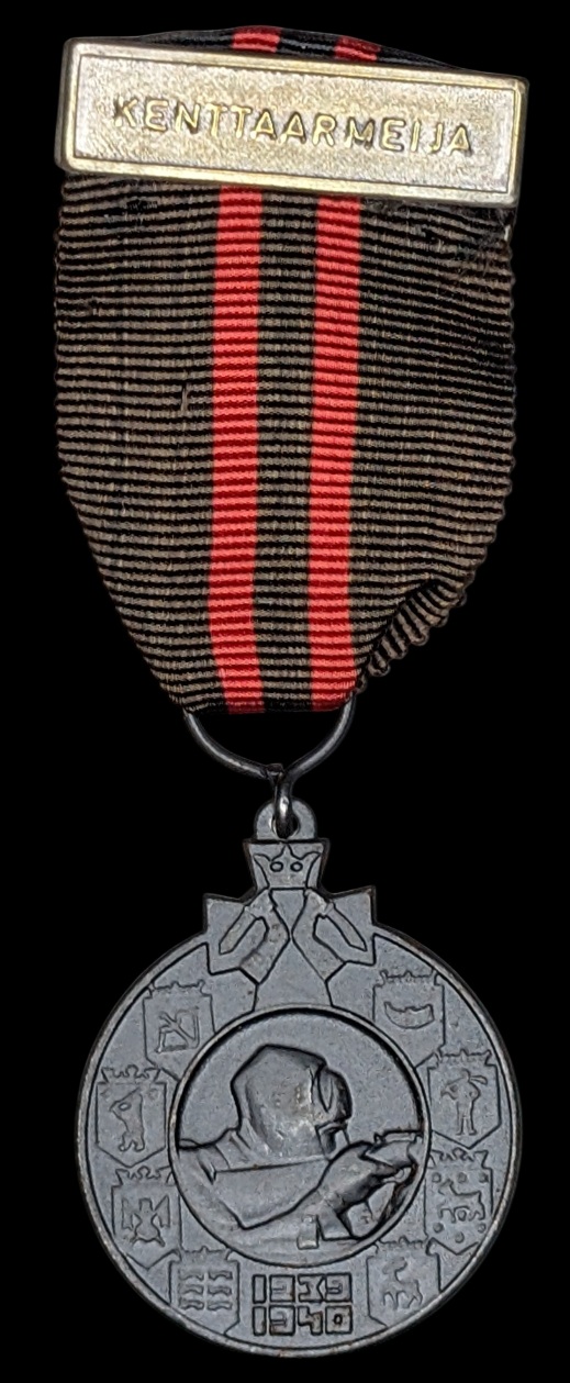 Talvisodan muistomitali 1939-40 Kenttäärmeija soljella