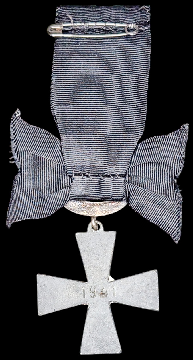 Finland 1941 4th Class Cross with Black Ribbon, Mourning Cross - Image 3