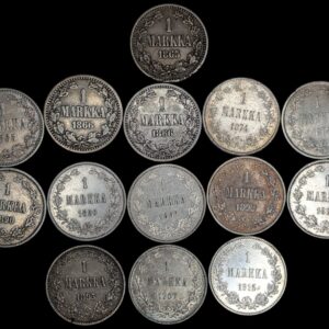 Finland 1865-1915 1 Markka 14pcs