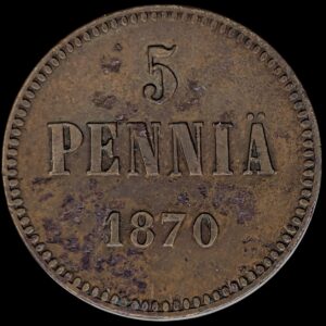 Finland 1870 5 Pennia