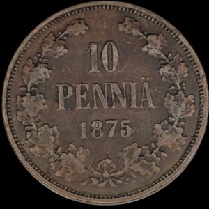 Finland 1875 10 Pennia