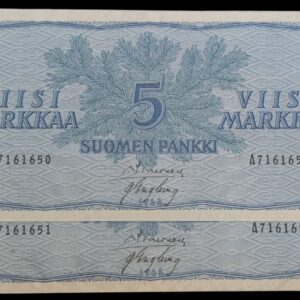 5 Markkaa 1963 A7161650-A7161651