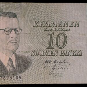 Finland 1963 10 Markkaa Litt. A AA7693109 KA – Ign