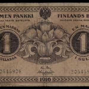 Finland 1916 1 Markka (People’s Commissariat) 20545906 von Collan – Hisinger Jägerskiöld