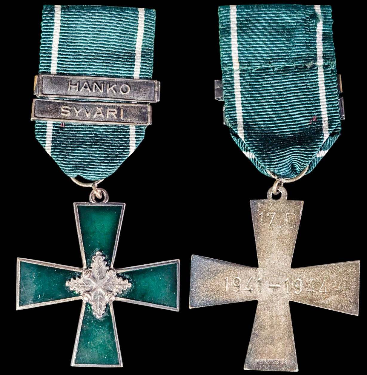 Finland 1941-1944 17th Division Cross with Hanko & Syväri Bars - Image 2