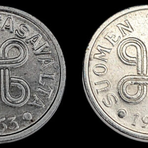 5 Markkaa 1953 SNY 525.1.2 + SNY 526 FeNi