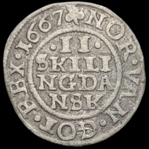Denmark 1667 2 Skilling