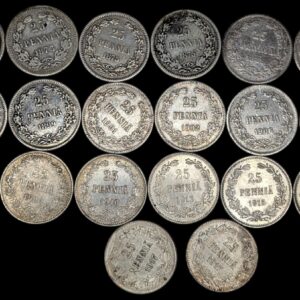 Finland 1872-1917 25 Pennia 20pcs