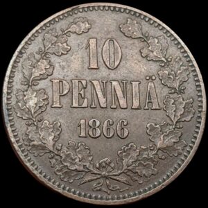 Finland 1866 10 Pennia