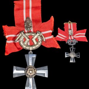 Finland Order of the Cross of Liberty 4th Class 1941 with Oak Leaf, Minitaure & Original Paper Bag