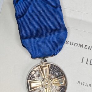Finland Order of the White Rose 1st Class Medal with Document