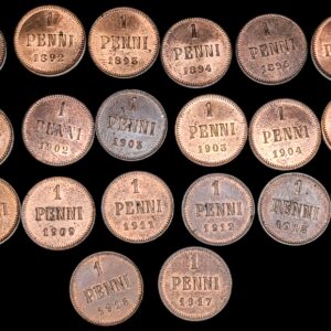 Finland 1888-1917 1 Penni 26pcs, mint luster